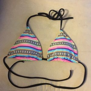 Striped bikini top size small